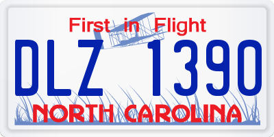 NC license plate DLZ1390