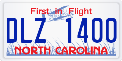 NC license plate DLZ1400