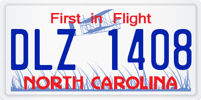 NC license plate DLZ1408