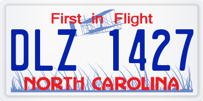 NC license plate DLZ1427