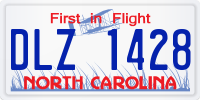 NC license plate DLZ1428