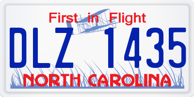 NC license plate DLZ1435