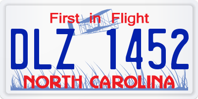 NC license plate DLZ1452