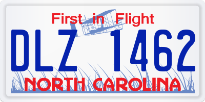 NC license plate DLZ1462