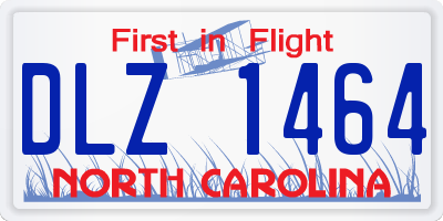 NC license plate DLZ1464