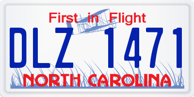 NC license plate DLZ1471