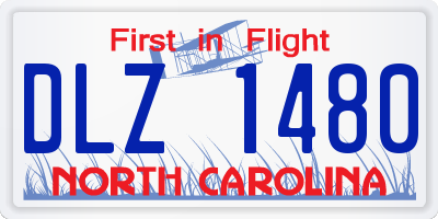 NC license plate DLZ1480