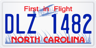 NC license plate DLZ1482