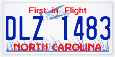 NC license plate DLZ1483