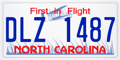 NC license plate DLZ1487