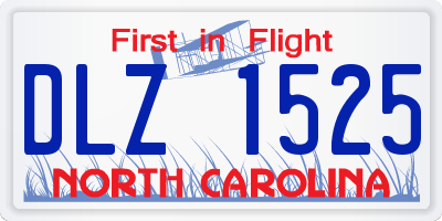 NC license plate DLZ1525