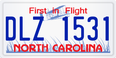 NC license plate DLZ1531