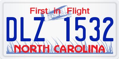 NC license plate DLZ1532