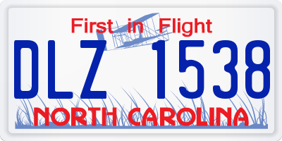 NC license plate DLZ1538