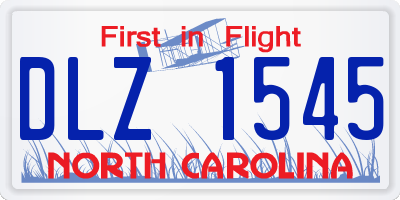 NC license plate DLZ1545