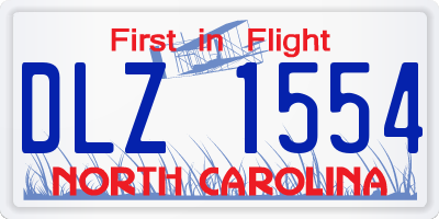 NC license plate DLZ1554