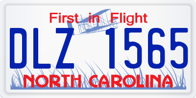 NC license plate DLZ1565