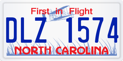 NC license plate DLZ1574