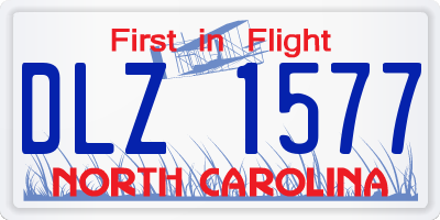 NC license plate DLZ1577