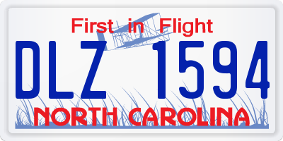 NC license plate DLZ1594