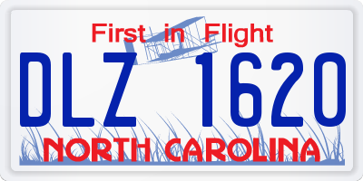 NC license plate DLZ1620