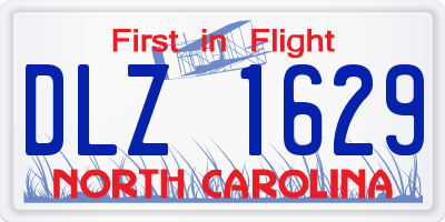 NC license plate DLZ1629