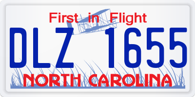 NC license plate DLZ1655