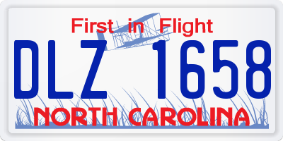 NC license plate DLZ1658