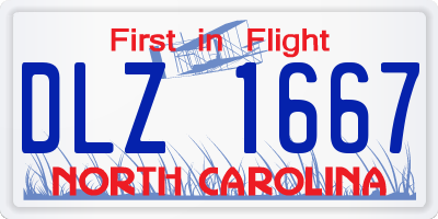 NC license plate DLZ1667