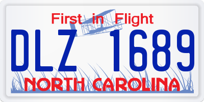 NC license plate DLZ1689