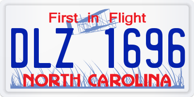 NC license plate DLZ1696