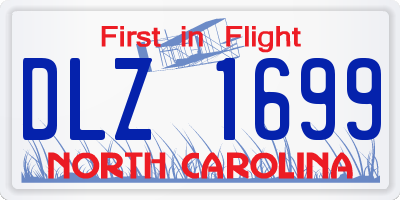 NC license plate DLZ1699