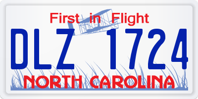 NC license plate DLZ1724