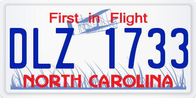 NC license plate DLZ1733