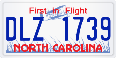 NC license plate DLZ1739