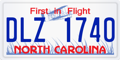 NC license plate DLZ1740