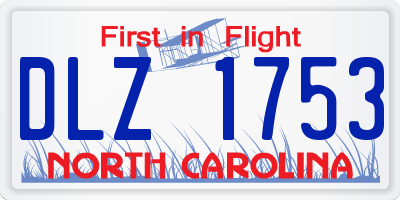 NC license plate DLZ1753