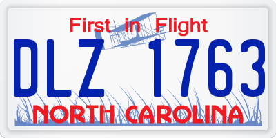 NC license plate DLZ1763