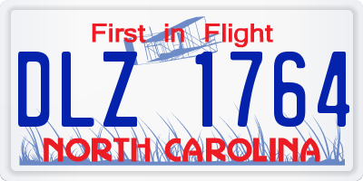 NC license plate DLZ1764