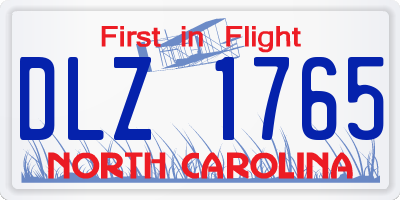 NC license plate DLZ1765