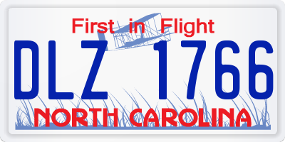 NC license plate DLZ1766