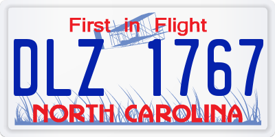 NC license plate DLZ1767