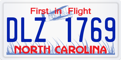 NC license plate DLZ1769