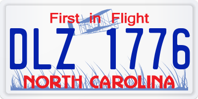 NC license plate DLZ1776