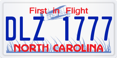 NC license plate DLZ1777