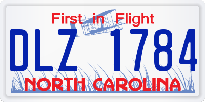 NC license plate DLZ1784