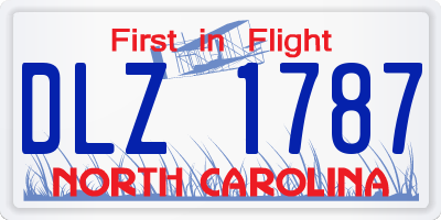 NC license plate DLZ1787