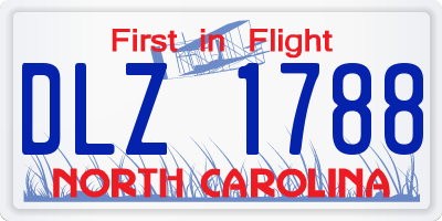 NC license plate DLZ1788