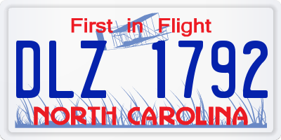 NC license plate DLZ1792
