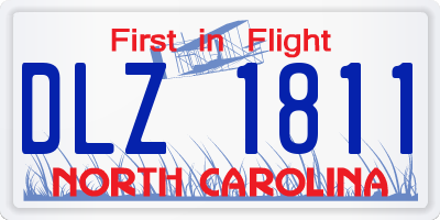 NC license plate DLZ1811